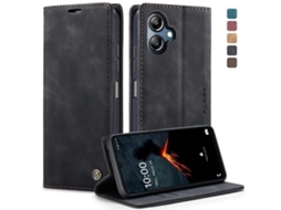 Capa Para Samsung Galaxy A07 Multifuncional Horizontal De Couro Preta