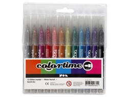 Conjunto De Marcadores Com Glitter Da Creativ Company, 12 Cores - À Base De Água