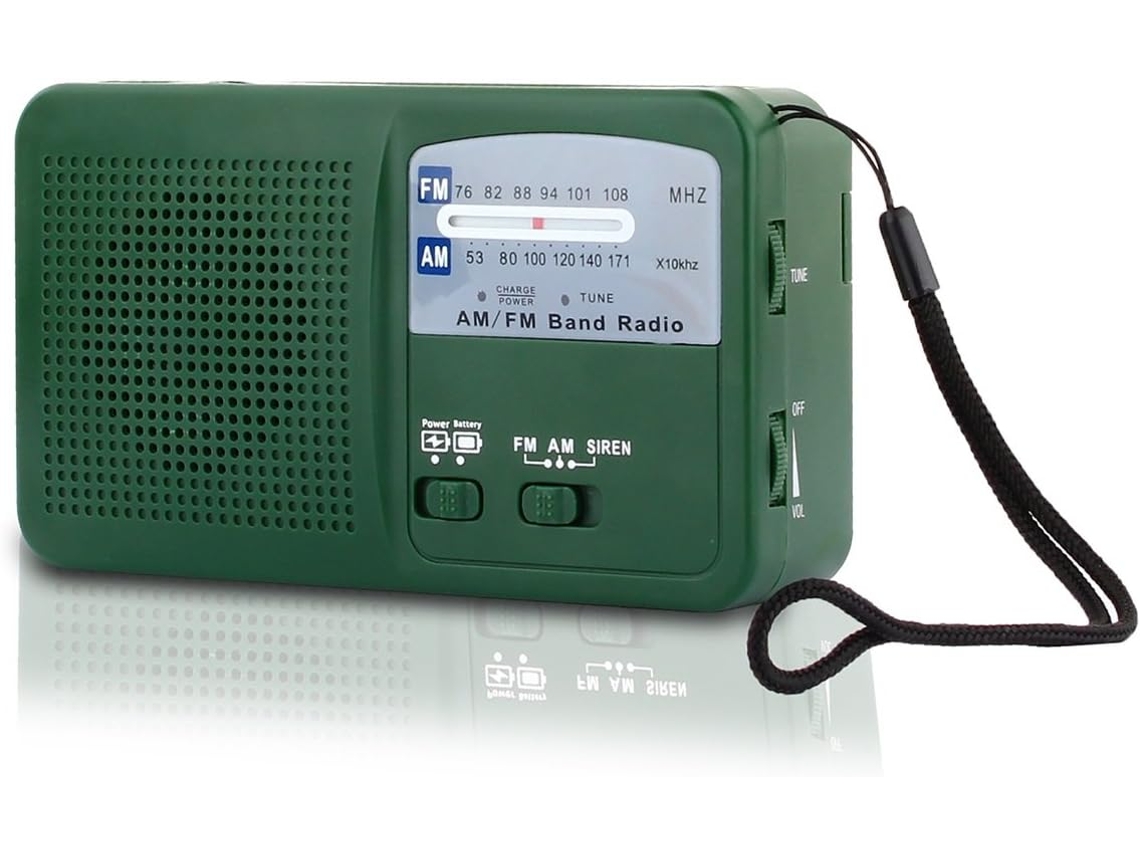 Rádio de Emergência com Manivela e Lanterna Led AQUAFORGE