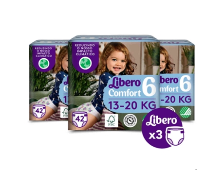 Fraldas Comfort 13-20Kg T6 LIBERO