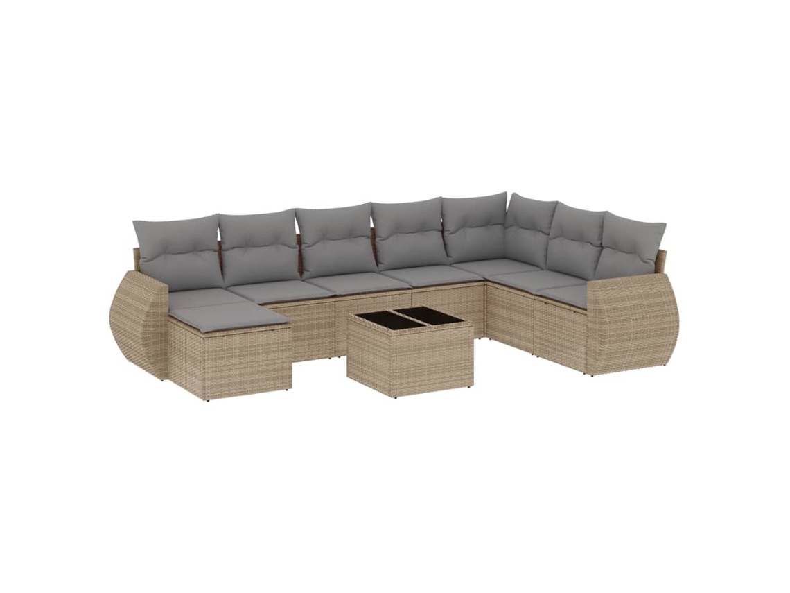 Garden Sofa Set, Garden Sofa Sets Vidaxl Bege Rattan / Vime (n/a)