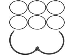 Conjunto De 24 Ganchos Circulares Pretos Ferro Para Cortina Chuveiro,