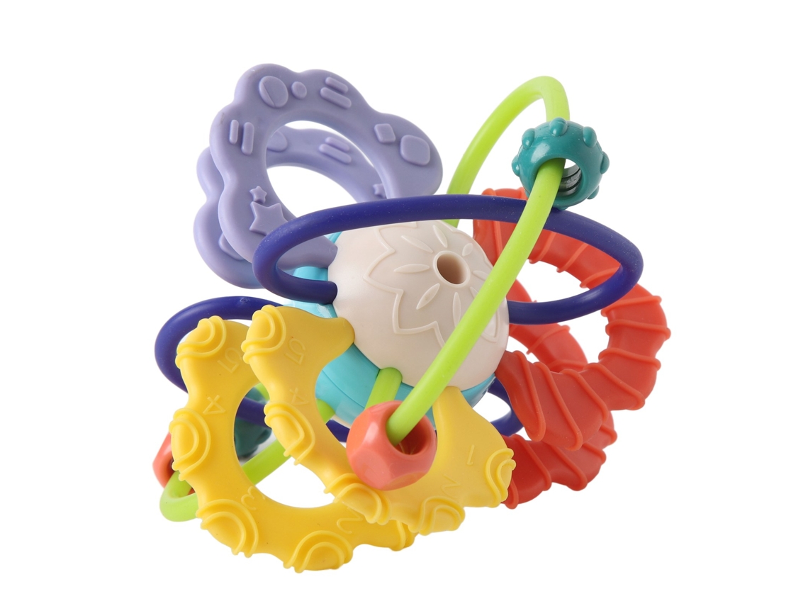 Primerox bola Mordedor Silicone Bebê Segura Alivia Dor Dentes Coordenação Olho mão Sensorial
