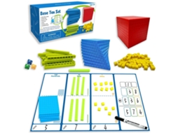 Conjunto Blocos Base Dez, De 10 Para Crianças 5 7 Anos Ou Mais, Brinquedo Manipulativo Contagem Matemática