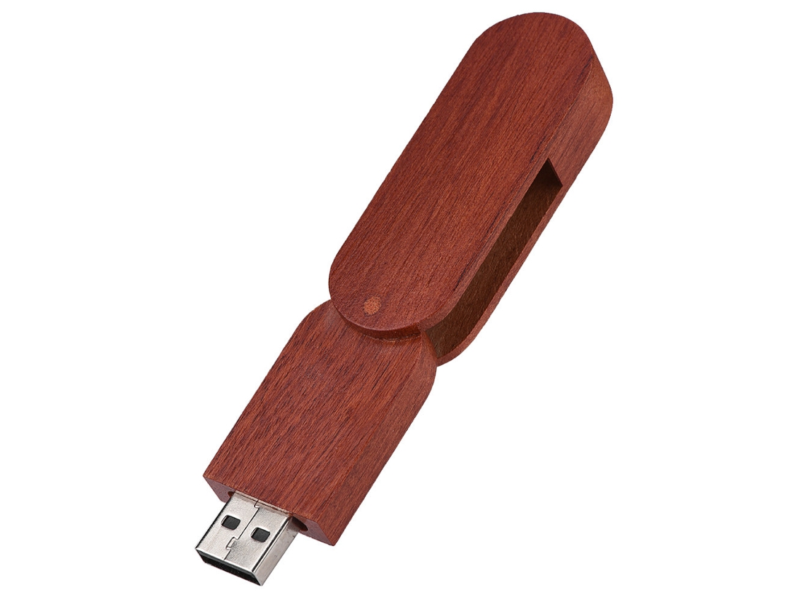 Pen Drive LAXISCREED 64g Usb Cabeça Redonda Rotativa Pau Rosa
