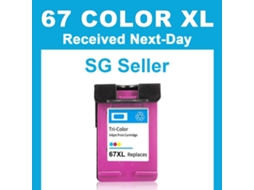 Cartucho De Tinta Hp67xl 67 Xl Co Para Impressoras Hp Deskjet 2821e, 2700, 2332, 2333, 2330, 2732, 2733, 2734, 2735 E 2736.