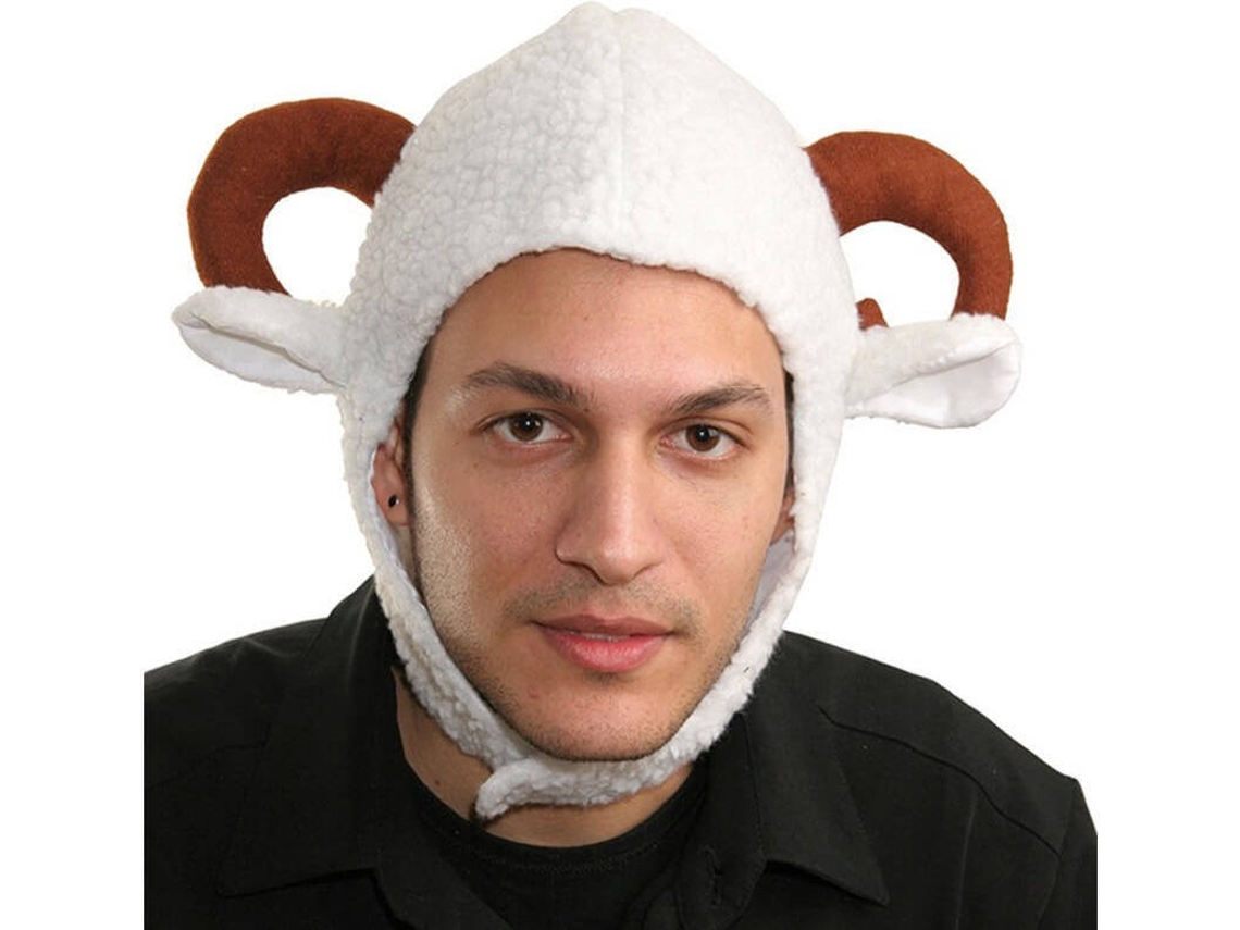 Gorro DISFRAZZES Cordeiro Com Cornos (Tam: Tamanho Único)
