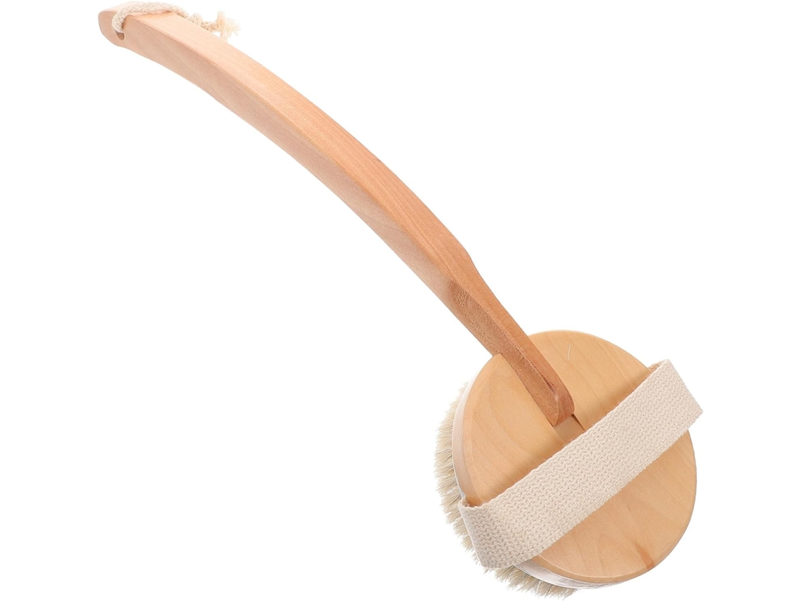 Escova De Cabo Longo Para Esfoliação Corporal E No Banho, Com Cerdas Flexíveis, Design Ergonômico E Alça Para Pendurar
