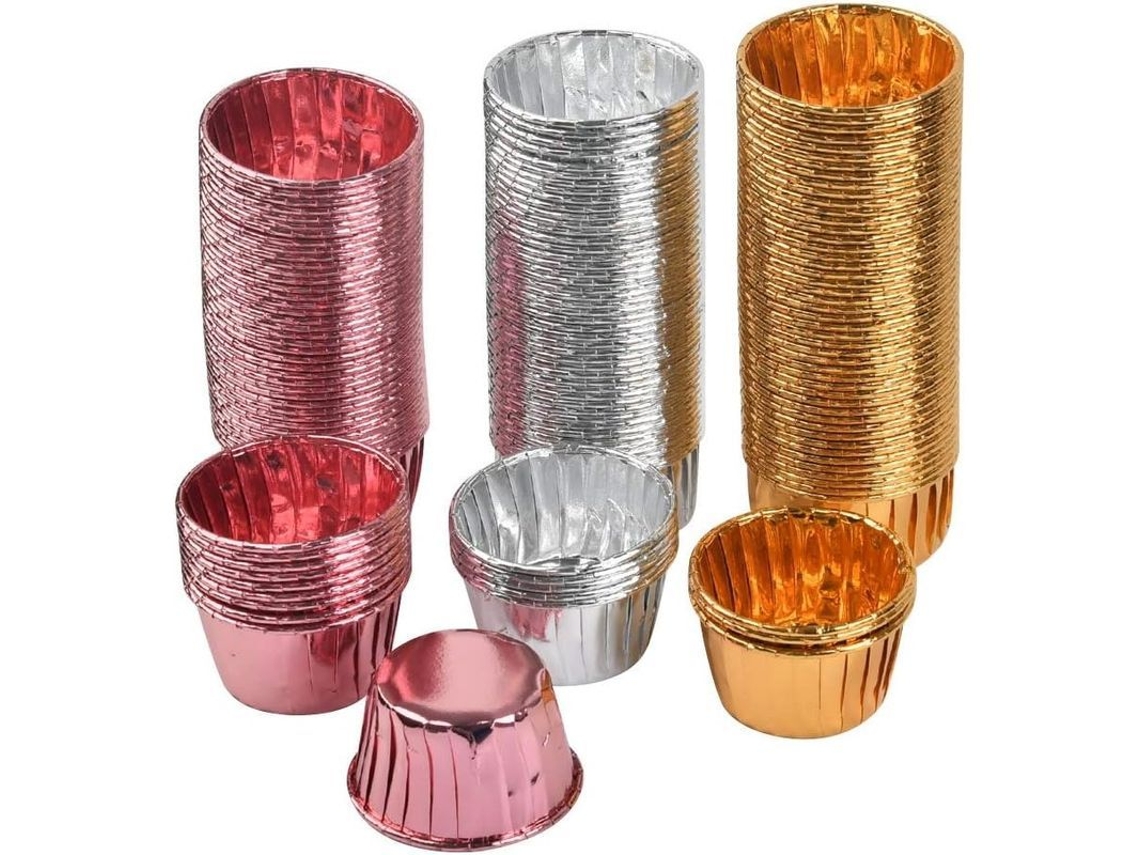 150 Moldes De Papel De Aluminio Para Magdalenas, Desechables Para Bodas Y Pasteles