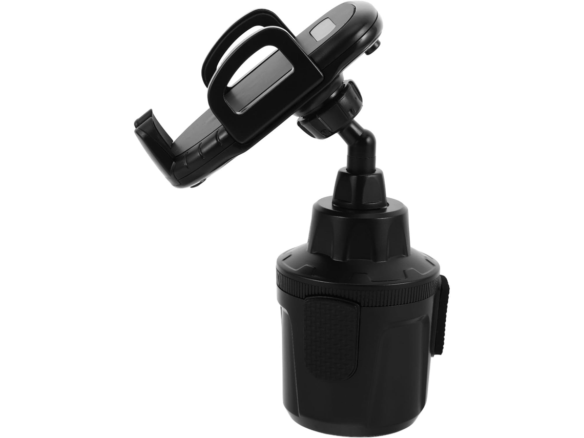Suporte Para Celular Veicular Com Porta-copos, Base Em Abs, Ajustável.
