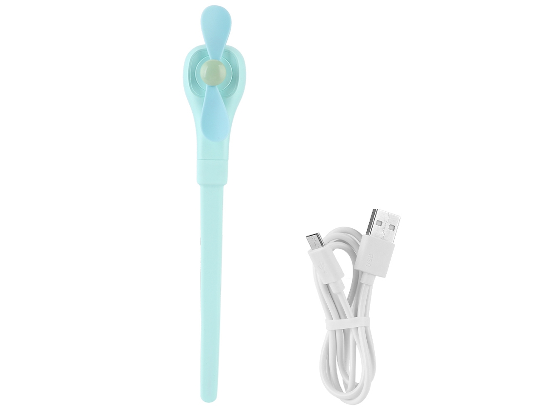 Ventilador Mini Portátil Usb Flexível Casa Escritório Viagem Verde