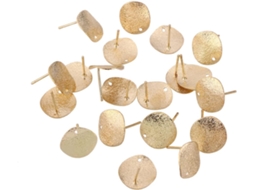 Brincos De Liga Metálica Com Furos, Decoração Prateada Plana, Acessórios De Joias Para Mulheres E Meninas.