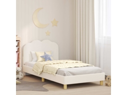 Vidaxl Estrutura De Cama Infantil Com Cabeceira Creme 90 X 190 Cm