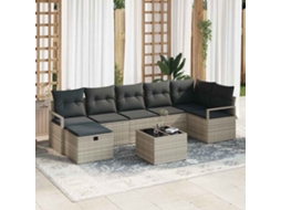 Vidaxl Conjunto De Sofás 8 Unid. 7-número De Lugares Cinzento-claro