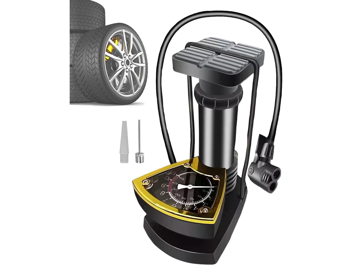 Bomba de ar para pneus de bicicleta, compressor/inflador de pneus compacto e portátil.