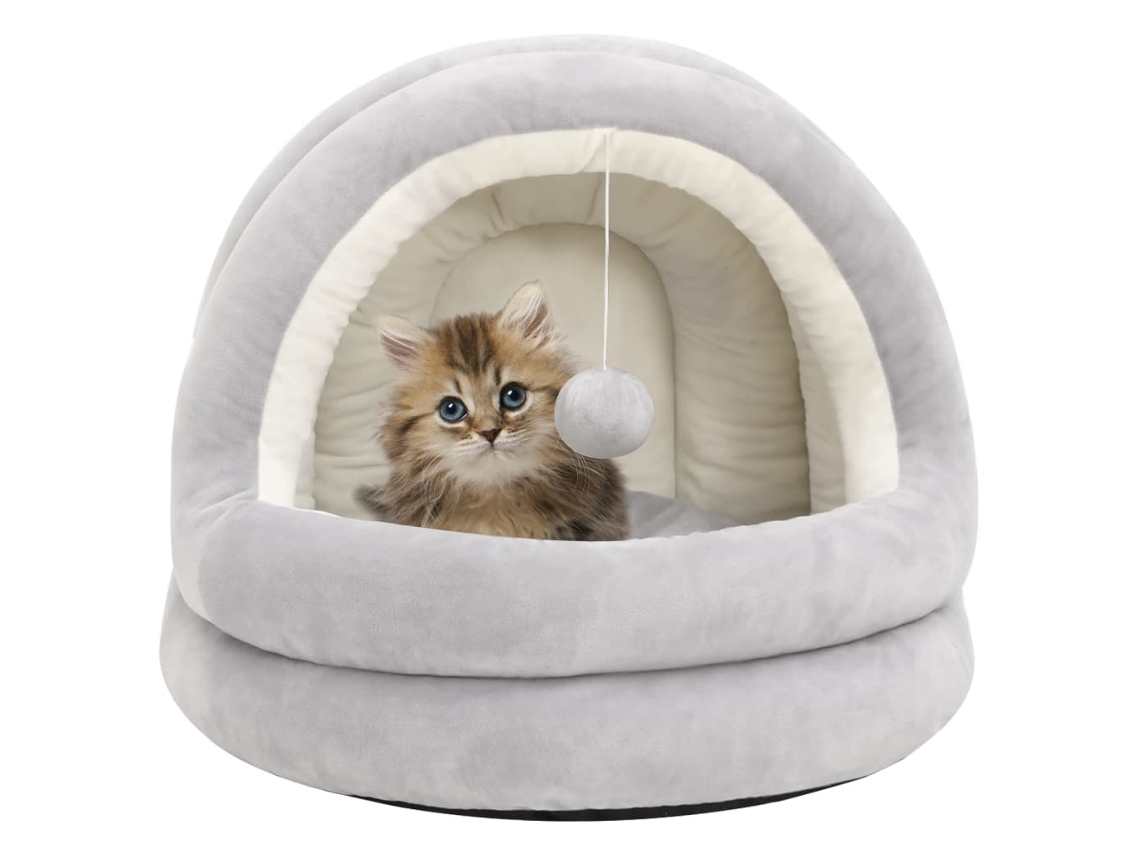 Vidaxl Cama 50x50x45 Cm Cinzento E Creme