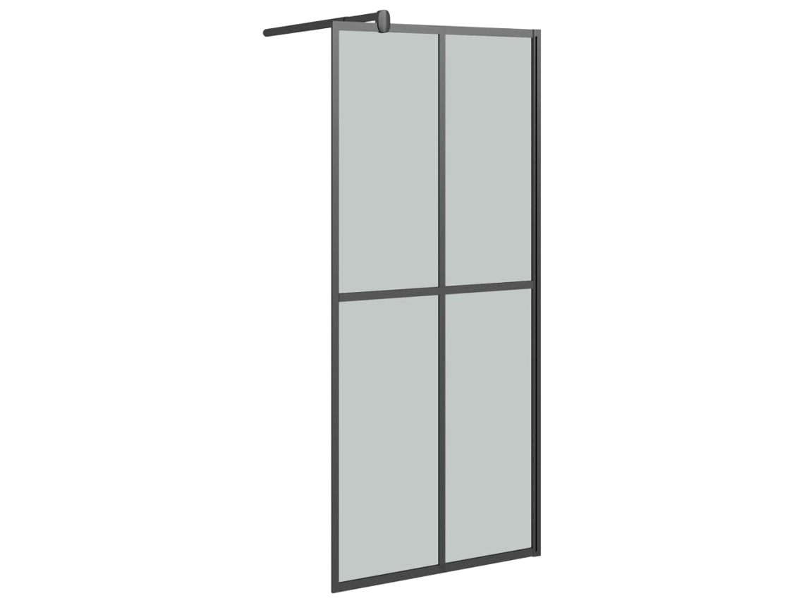 Divisória De Chuveiro Vidaxl Preto Vidro (80x195 Cm)