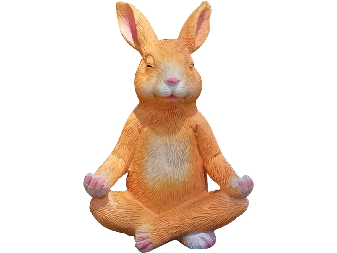 Estatueta de Coelho para Jardim Inoomp, Feita de Resina, Leve E, para Decoração Externa, Às Intempéries e Inquebrável, CHABERLU
