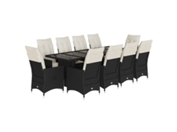 Bistro Set, Bistro Sets Vidaxl Preto Rattan / Vime (n/a)