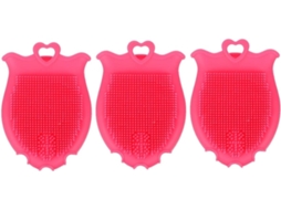 Conjunto De 3 Escovas Banho Silicone Para Meninos E Meninas, Acessório De Banho Massageador Para Meninos E Meninas