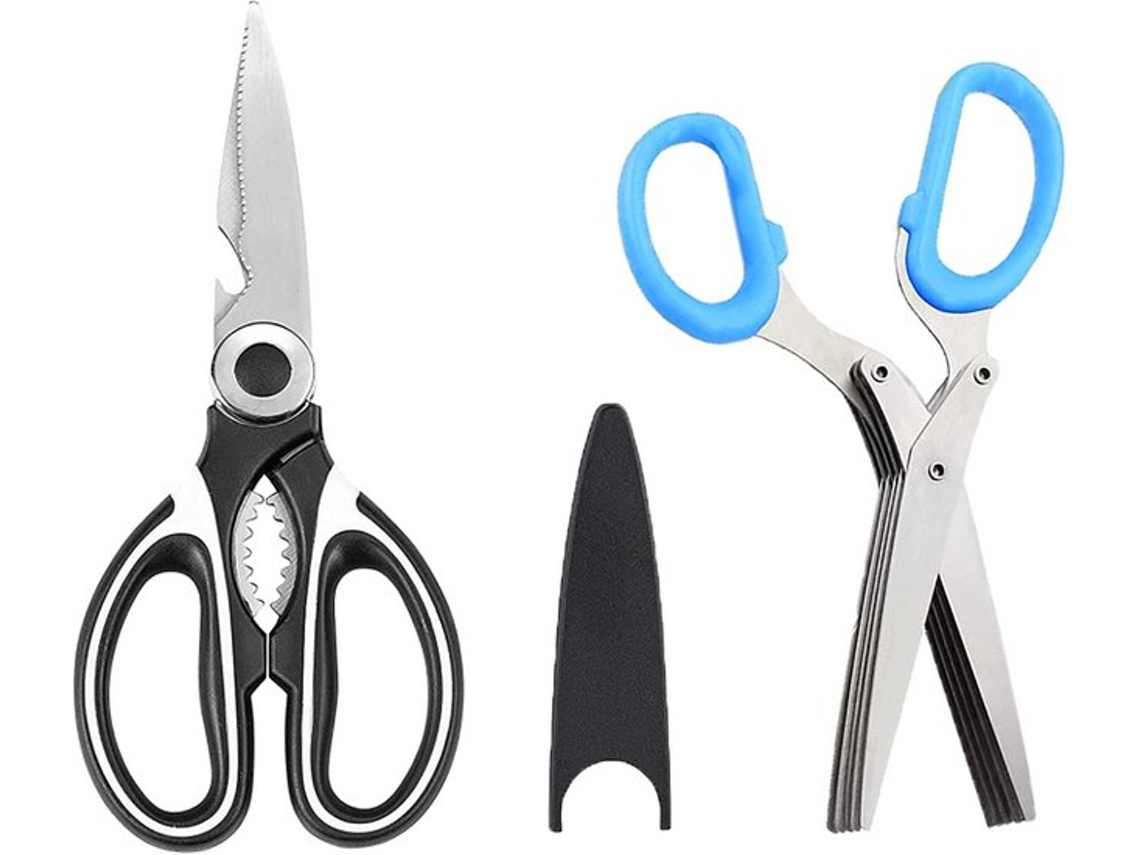 2 Tesouras De Cozinha De Aço Inoxidável, Tesouras De Cozinha Aquaforge