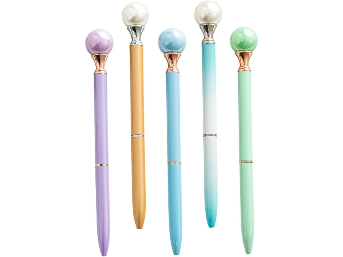Conjunto De 5 Canetas Esferográficas Mikikit Com Design Ergonômico,
