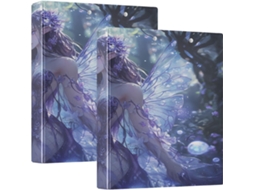 Pasta Escolar De Anime Com Tema Jogo Fadas 3, 8cm Com Bolsos, Pacote Com 1 2-unidades, Capa Dura, Materiais De