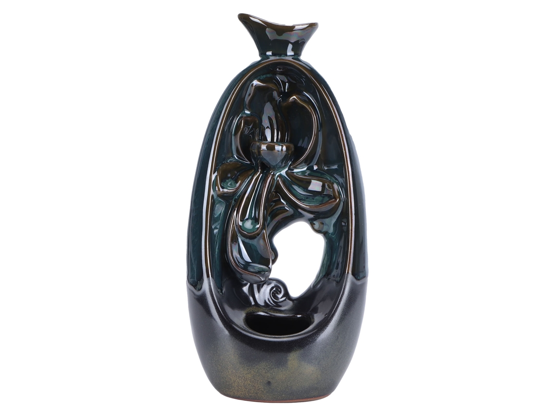 Incensário cerâmico, cascata de fumaça, decoração, casa, chá, escritório S/MARCA