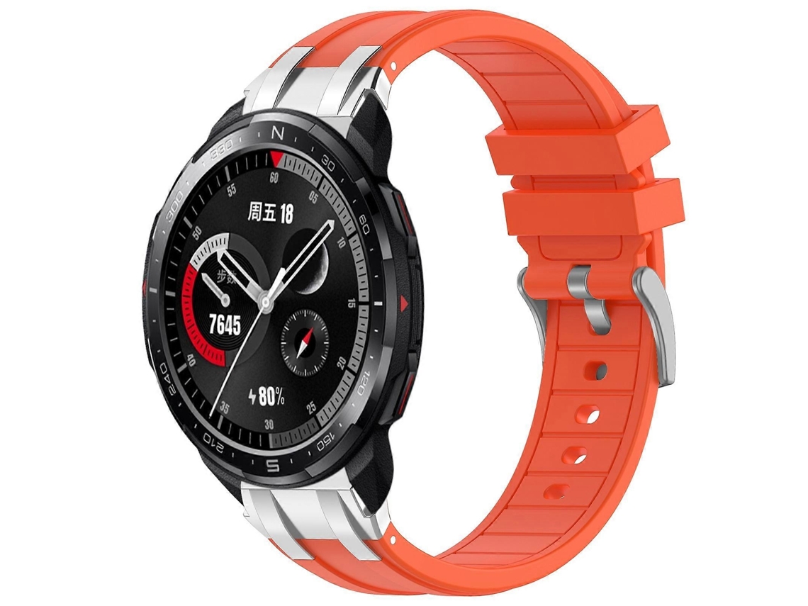 Pulseira De Silicone Royal De 22 Mm Com Fecho De Liberação Rápida Prateado