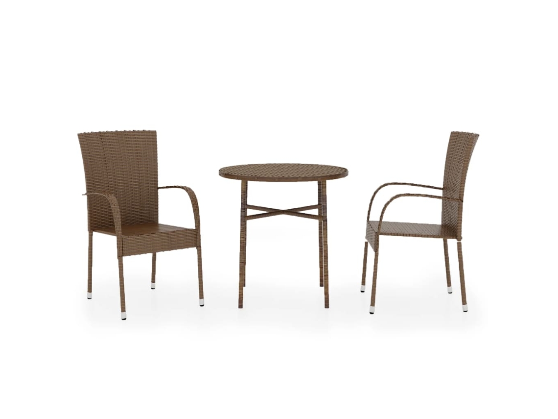 Garden Dining Set, Garden Dining Sets Vidaxl Marrom Rattan / Vime (n/a)