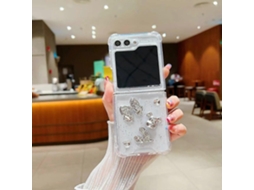 Capa De Celular Espelhada Galvanizada Com Formato De Coração Para Samsung Galaxy Z Flip6