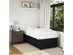Vidaxl Estrutura De Cama 90x190 Cm Veludo Preto