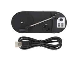 Mini Player De Vinil 33/45 Rpm Para Mp3 Portátil Com Conversor De Áudio E Alto Falante Embutido