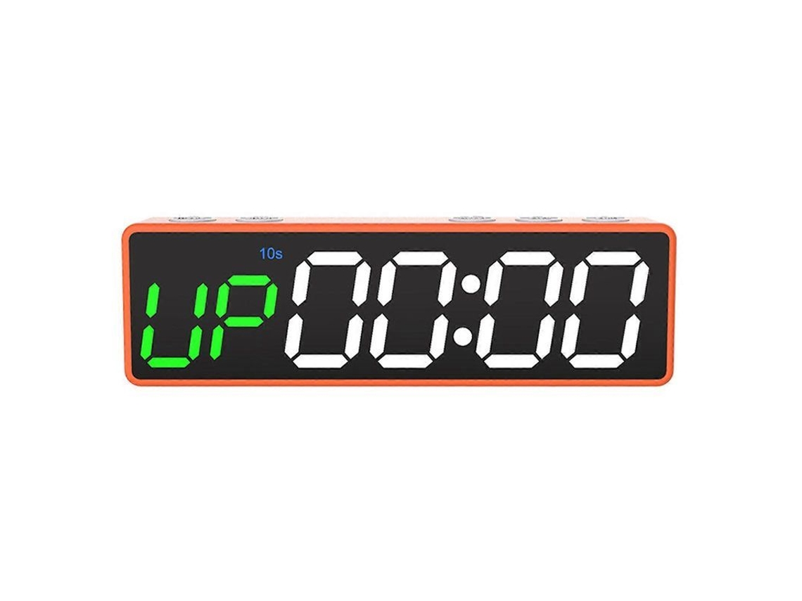 2026 temporizador Portátil para Gimnasio, Reloj de Entrenamiento Con Batería Recargable e Imán Integrado, Temporizador de Intervalos Nuevo Naranja