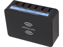 Carregador Usb 40wy De 6 Portas, Estação Carregamento Rápido, Sem