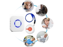 Botão de Alarme para Idosos, Pager Sem Fio para Cuidadores de Idosos em Casa. Brilvibera_ozo