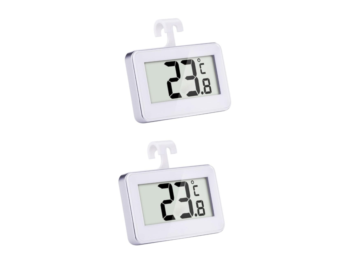 Termômetro Digital Para Geladeira Aboofan, 2 Unidades, Para Pendurar Na Geladeira, Branco