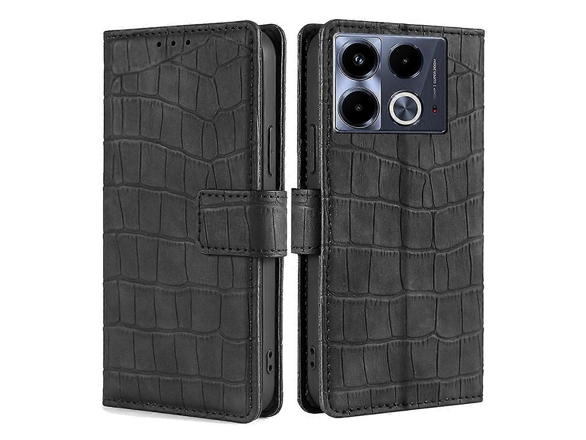 Capa De Couro Com Fecho Magnético Skin Feel Crocodile