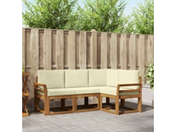 Vidaxl Conjunto De Sofás Para Exterior 4 Pcs Natural E Creme