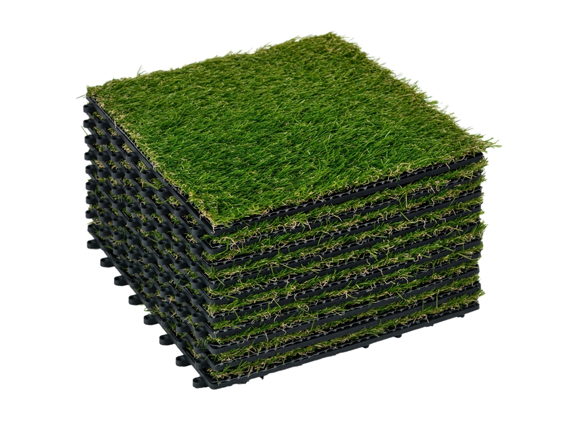 Relva Artificial 10 peças 30x30cm com resistência UV