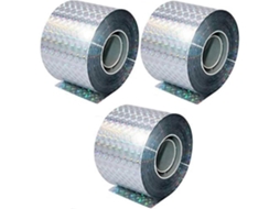 Cinta Repelente de Aves, 3 Rollos X 50m X 4.8cm Efectivo Contra Palomas, Cuervos Y Más, Material Reciclado Pet