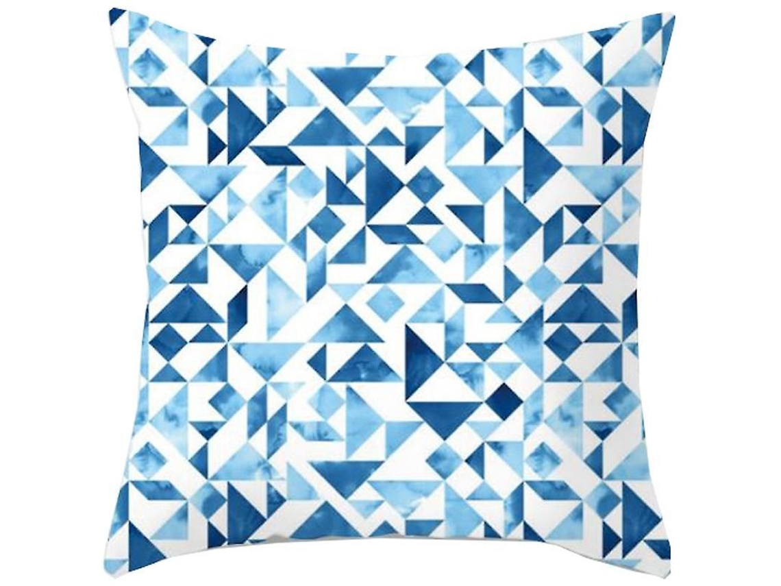 2026 funda de Almohada Cuadrada Geométrica para Sofá Cojín Decorativo Hogar Coche Tela Algodón Poliéster 45x45cm