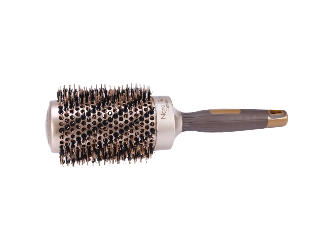 Pente para cabelo 2026 com íons cerâmicos nano antiestáticos e pino separador retrátil (53 mm)