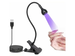 Secador de Unhas com Lâmpada Uv Comprimento Onda 395 Nm, Mesa Clipe, Mini Usb para Gel, Ferramentas Salão Manicure GOKOCO