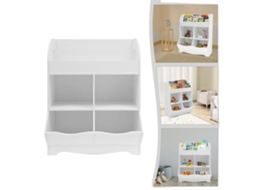 Prateleira De Armazenamento De Brinquedos, Construção Em Pvc Durável, Design Moderno, 1-5 Células
