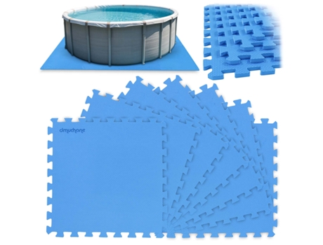 Tapete de espuma para piscina puzzle - Conjunto de 8 peças 50 x 50 cm