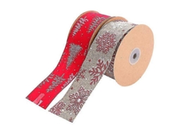 Conjunto De 2 Rolos De Fita De Natal Wabjtam Para Decoração De Árvore De Natal E Embrulho De Presentes. Hengjian