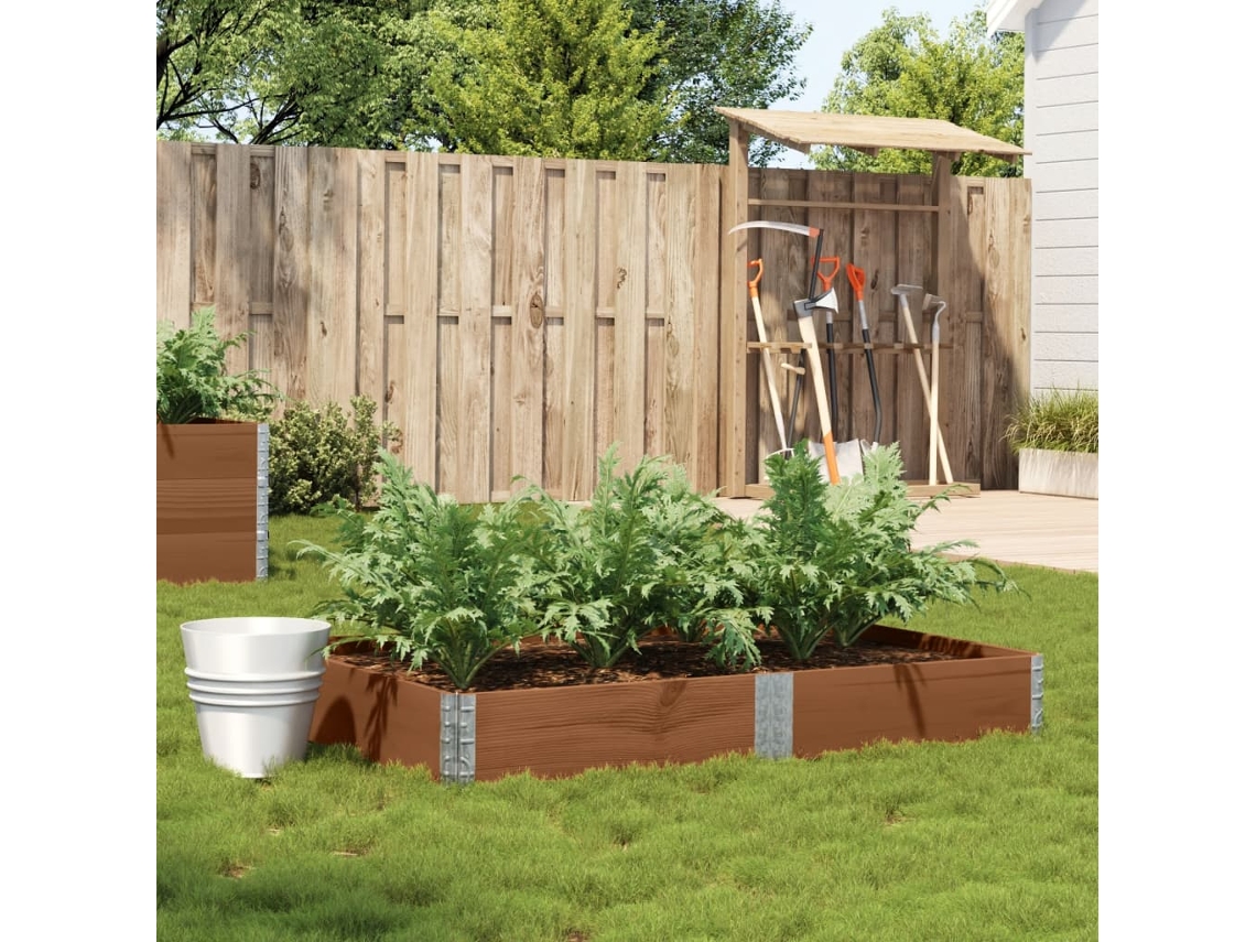 Vidaxl Vaso/floreira Para Jardim 150x100 Cm Pinho Maciço Castanho