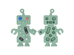Mali brinquedo de Mordida para Bebê em Forma de Controle Remoto de Robô Silicone Verde
