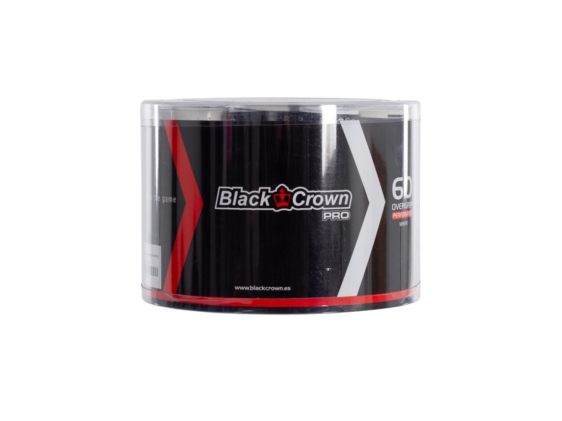 Tarro 60 Overgrips BLACK CROWN Perforados Blancos